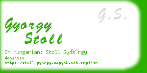 gyorgy stoll business card